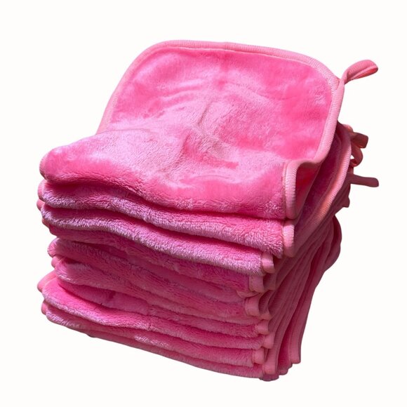 15 Nugilla Makeup Remover Face Wash Cloths Pink Soft Microfiber Reusable New - Picture 3 of 4
